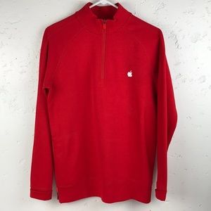 APPLE Official Holiday Track Men's Half Zip-Up Sweater